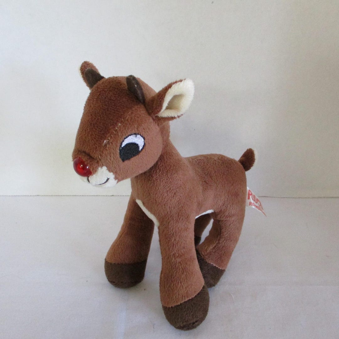 Vintage Small Plush Rudolph the Red Nose Reindeer Toy - Christmas ...