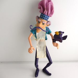 Purple Pie Man and Berry Bird, Vintage Kenner 1981 Strawberry Shortcake Villain, Collectible Toy