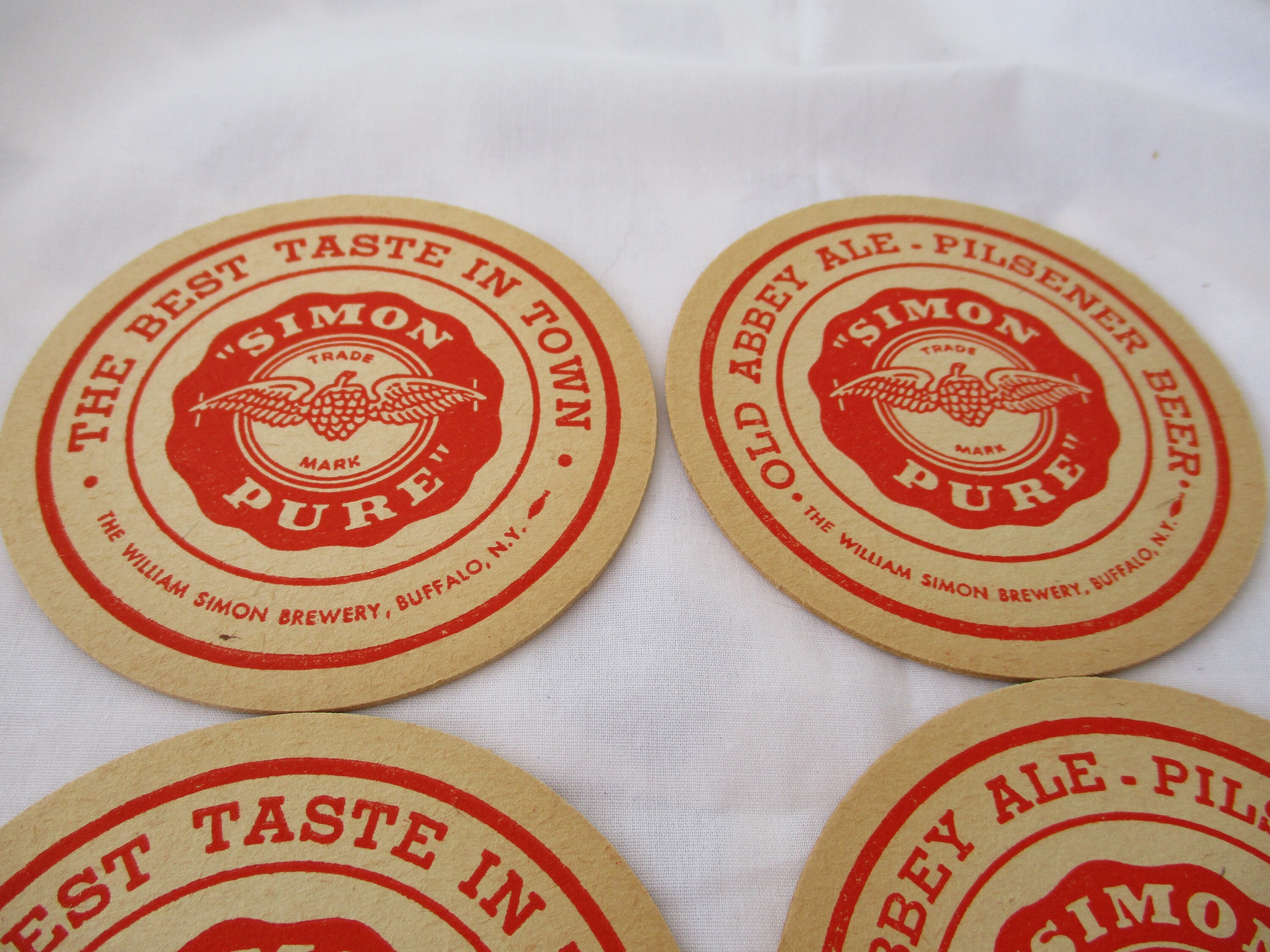 VINTAGE Cardboard Beer Coasters William Simon Brewery Etsy