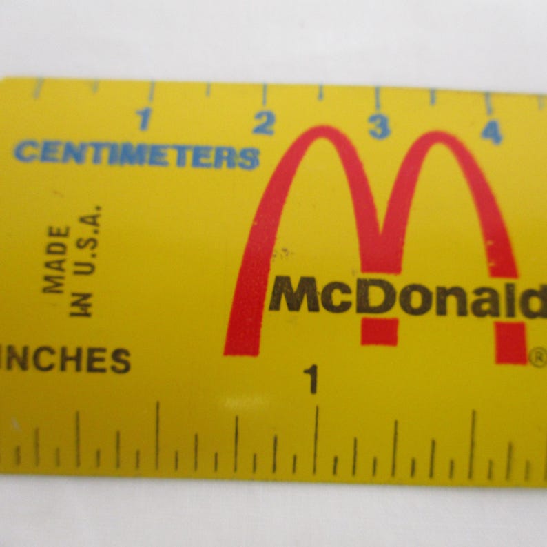 McDonalds Restaurant, Vintage McMetrics Ruler, Retro Collectible Memorabilia image 3