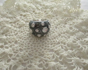 Vintage Lia Sophia, silver tone Ring, size 4