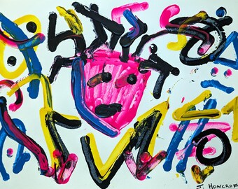 Painting Titled "Shruggin Dude" by Justin Howcroft, 2024