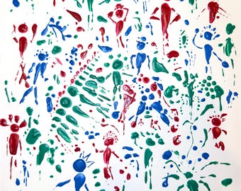 Gemälde mit dem Titel „Menschen auf der Straße“ von Justin Howcroft