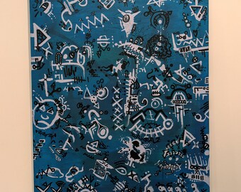 Painting titled "Space Invaders" by Justin Howcroft, 2026