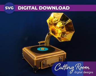 Gramophone Box Digital Download SVG