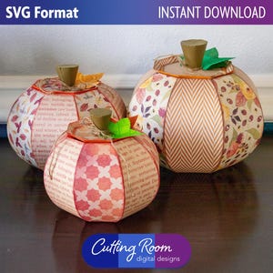 3D Pumpkin Box SVG - Halloween Gift, Treat, Candy, & Favor Holder Template - Paper Craft Fall Decor and Table Centerpiece - Digital Download