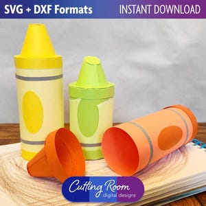 DIY Crayon Gift Box SVG  and DXF Template for Electronic Cutters - Great for Small Gifts!  - Digital Download