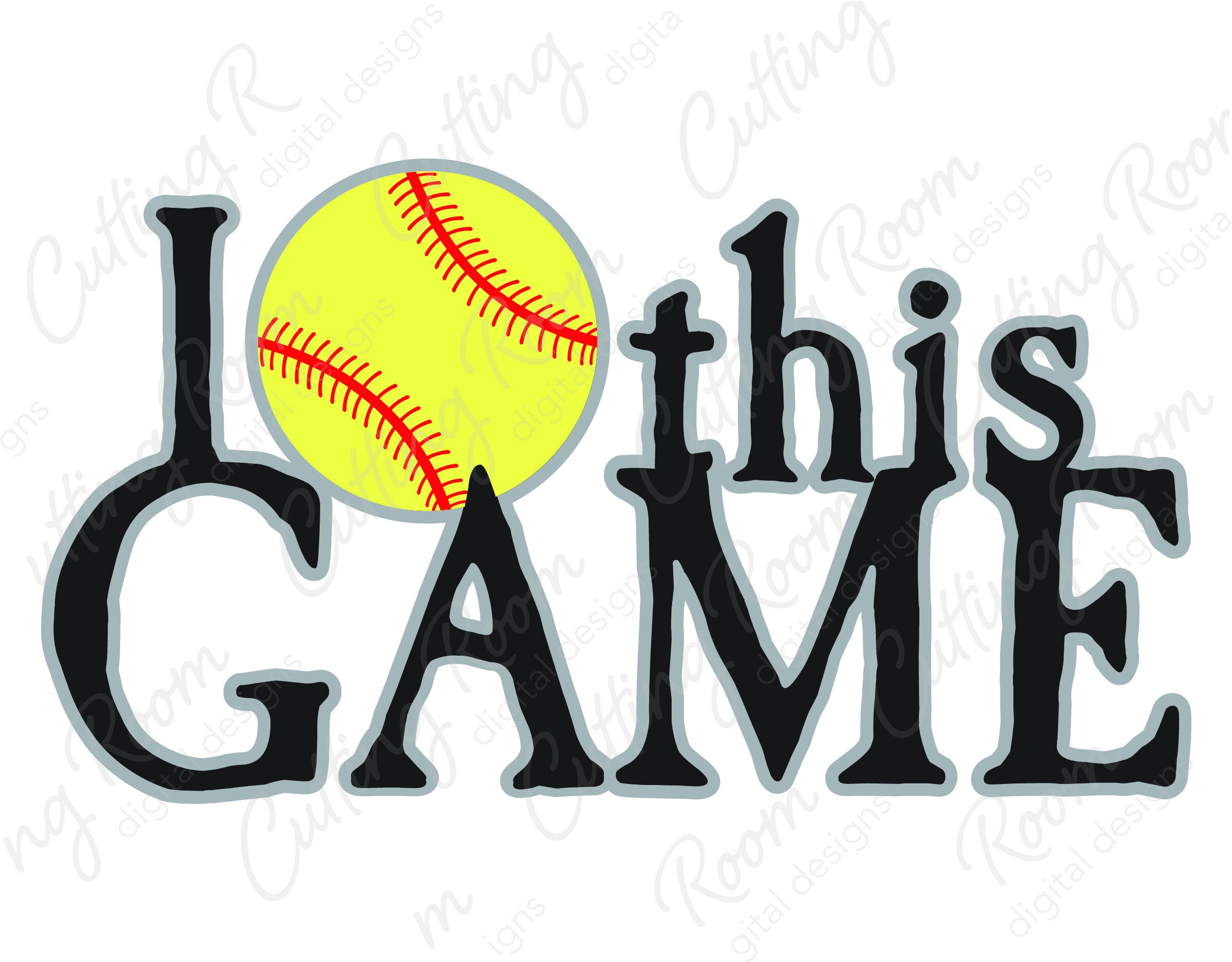 Softball Scrapbook Title and Embellishment Set Digital Etsy