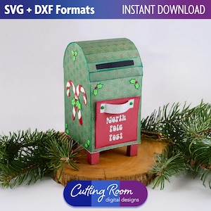 Buzón de correo callejero para San Valentín y Navidad (archivos SVG y DXF) - Descarga digital