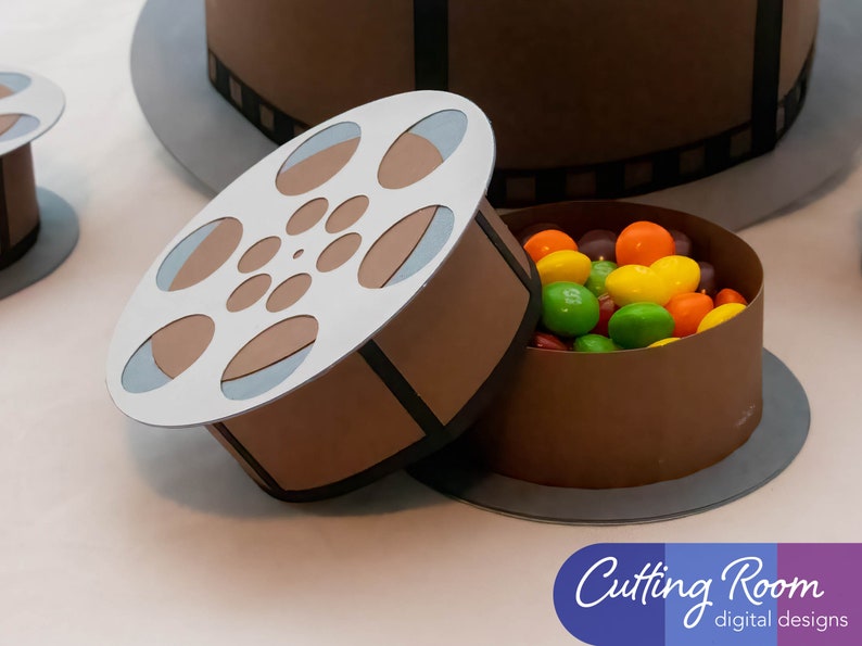 Movie Film Reel Gift and Treat Boxes Digital Download SVG Etsy