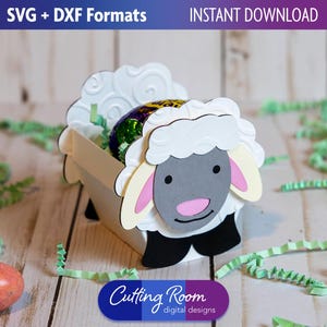 Caixa de guloseimas e doces para barriga de cordeiro da primavera - Download digital SVG e DXF