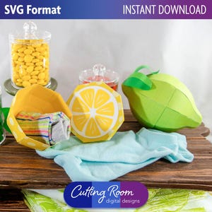 Caixas de presente cítricas de limão e lima - Download digital SVG