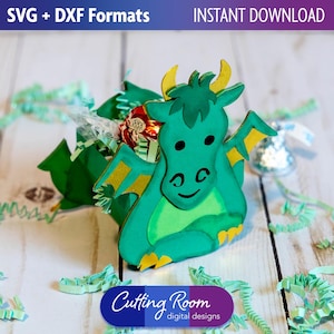 Magischer Fantasy-Drachenbauch-Leckerli und Pralinenschachtel - Digitaler Download SVG & DXF