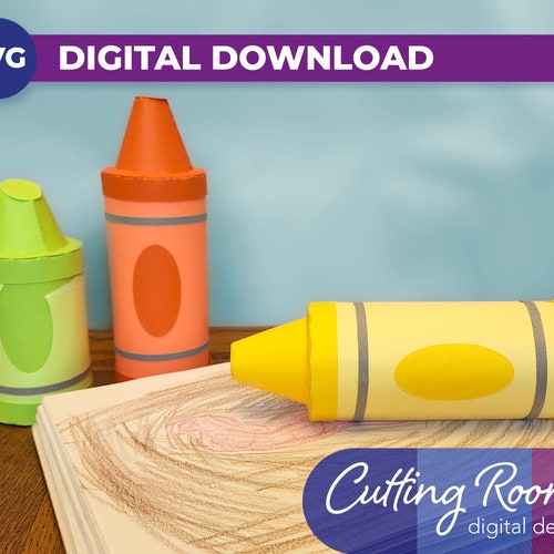 Crayon Teacher Appreciation 3D Gift Box Digital Download SVG Etsy