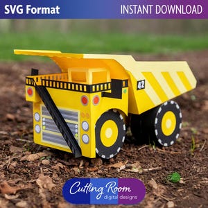 Mijnbouw dumptruck miniaturen feestdecor - digitale download SVG