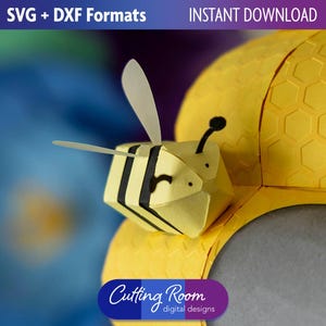 Honig oder Hummel 3D Dekoration (keine Box) - Digitaler Download SVG & DXF