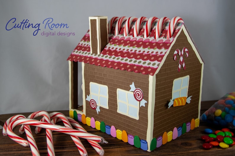 Gingerbread House Candy Cane Holder Christmas Decoration Etsy