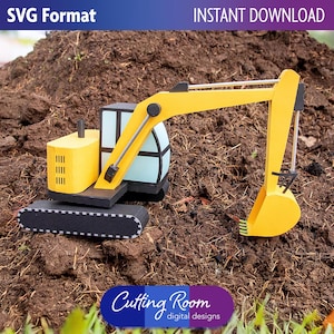 Mining Bagger Miniaturen Party Dekor - Digital Download SVG