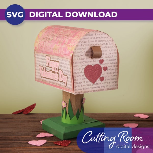 House Mail Box Valentine and Christmas Gift Box - Digital Download SVG