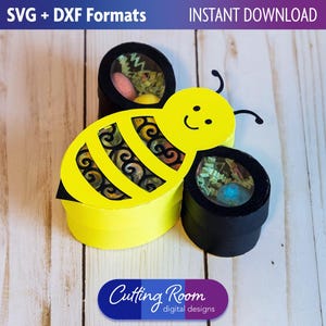 Spring Bee Treat & Candy Box SVG DXF Template - Honey Bee Favor for Baby, Bridal, or Mom to Be Shower - Digital Download