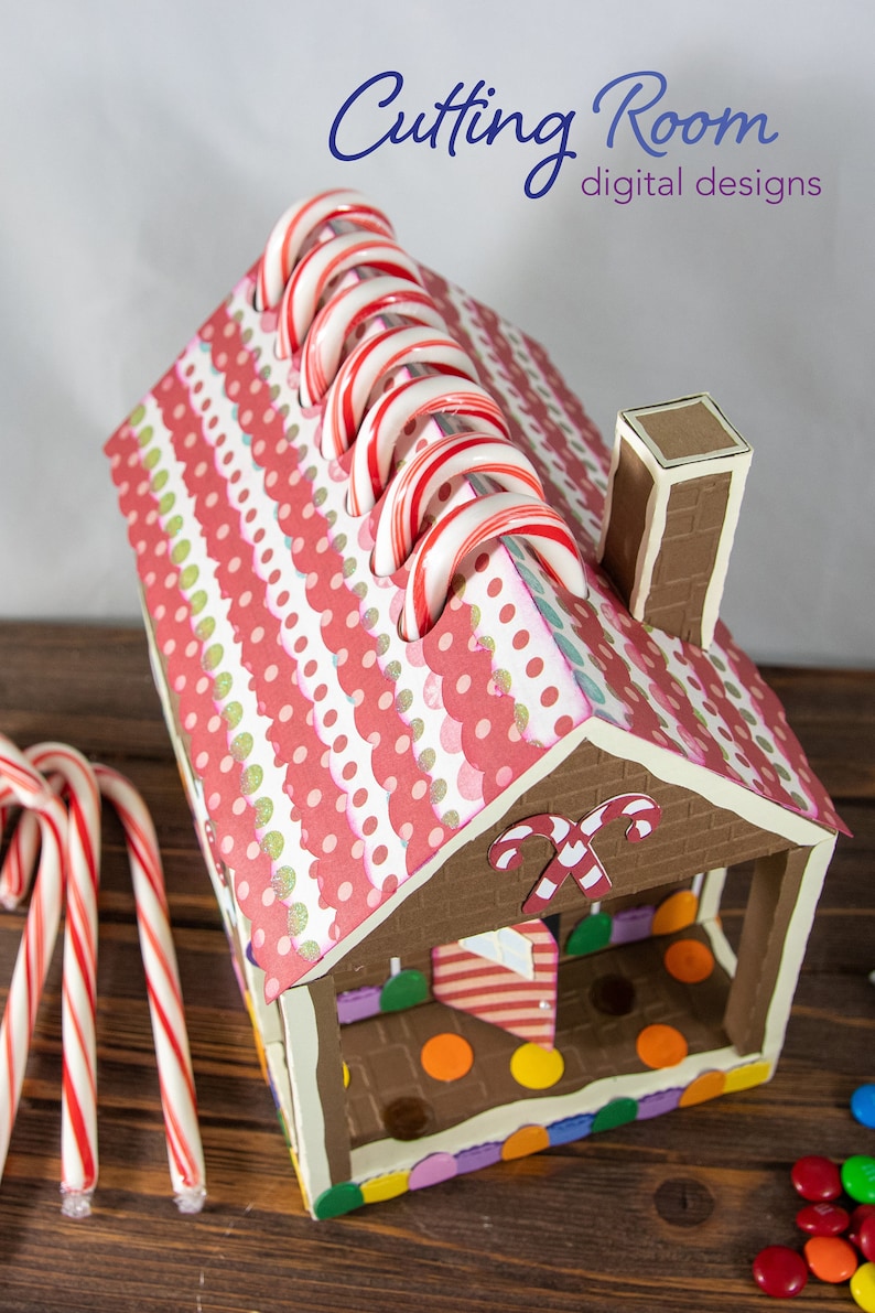 Gingerbread House Candy Cane Holder Christmas Decoration Etsy