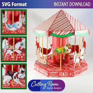 Karussell - Weihnachtsfeier Herzstück - Digital Download SVG