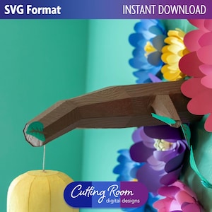 3D Zweig Wanddekoration - Digital Download SVG