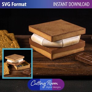 S&#39;more Gift Box - Digital Download SVG