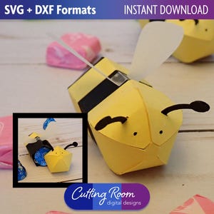 Eigenzinnige 3D-bijdecoratie - perfect voor zoete lekkernijen en evenementen - digitale download SVG en DXF