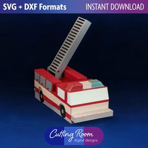 Fire Truck Box - Download digitale file SVG e DXF