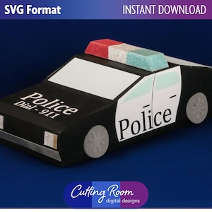 パトカーギフトボックス - デジタルダウンロード SVG