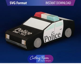 Geschenkdoos politiewagen - digitale download SVG