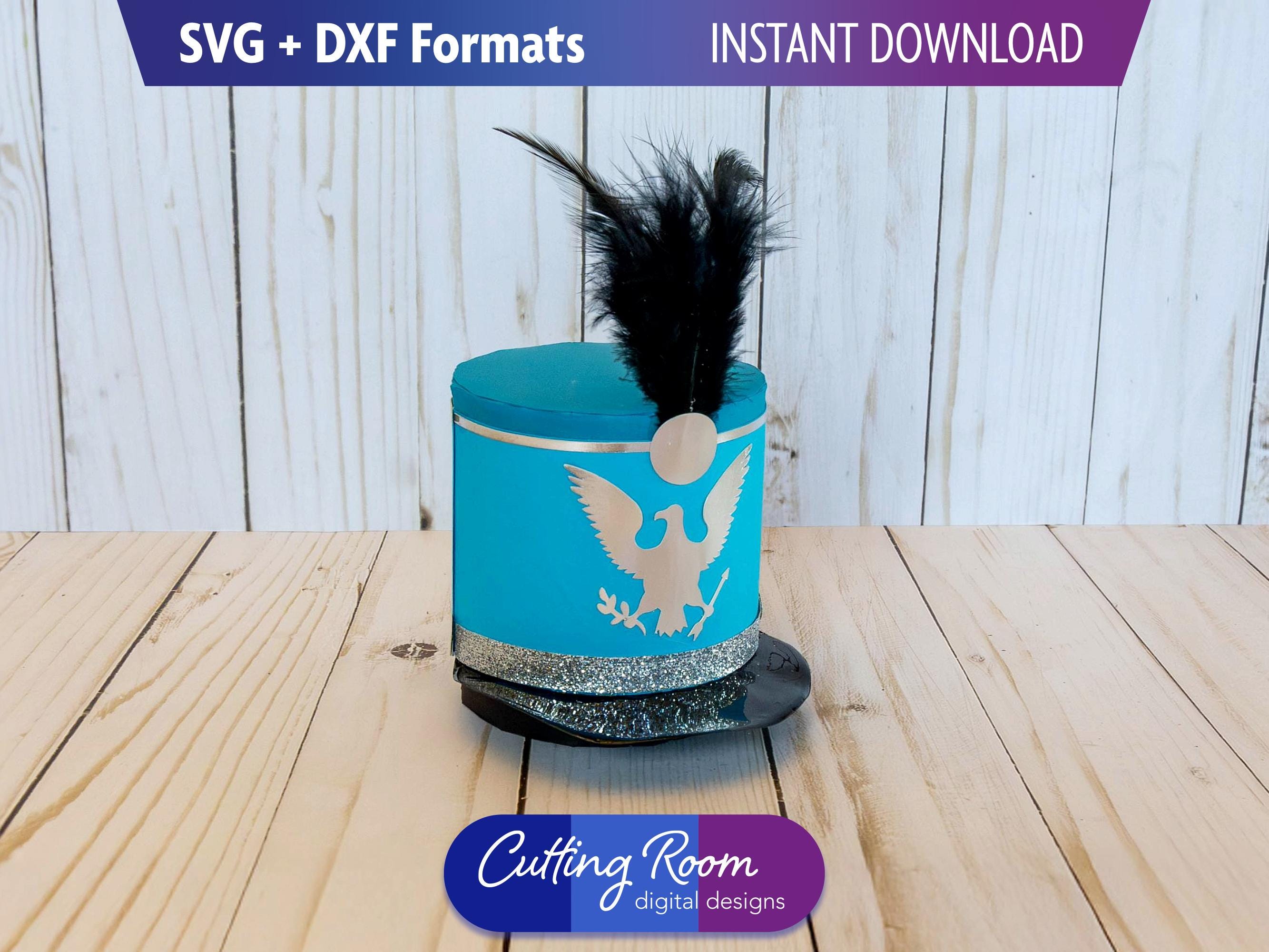 Shako Box Marching Band Shako Drum Major Hat Gift Box SVG & DXF Template ...