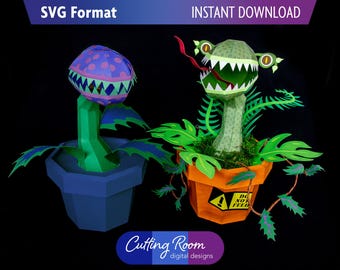 Monster Plant - Simple and Jungle Varieties - Digital Download SVG