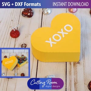Caixa de presente XOXO Conversation Heart - Download digital de arquivo SVG e dxf