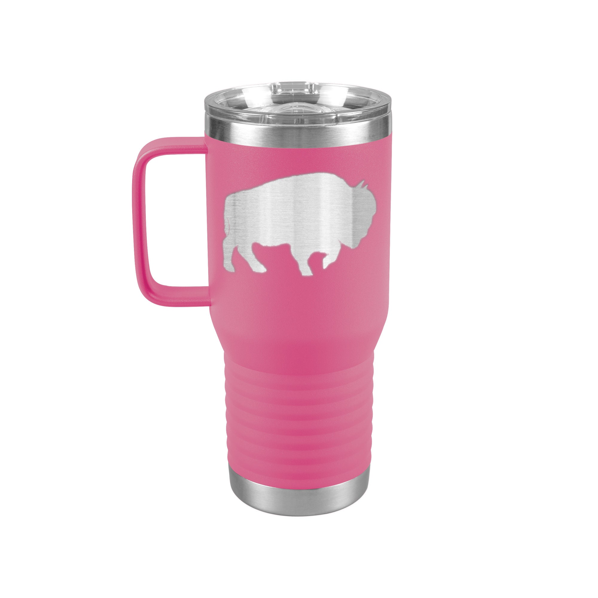 Buffalo Bison Large Travel Tumbler with Handle Stainless Steel Etsy