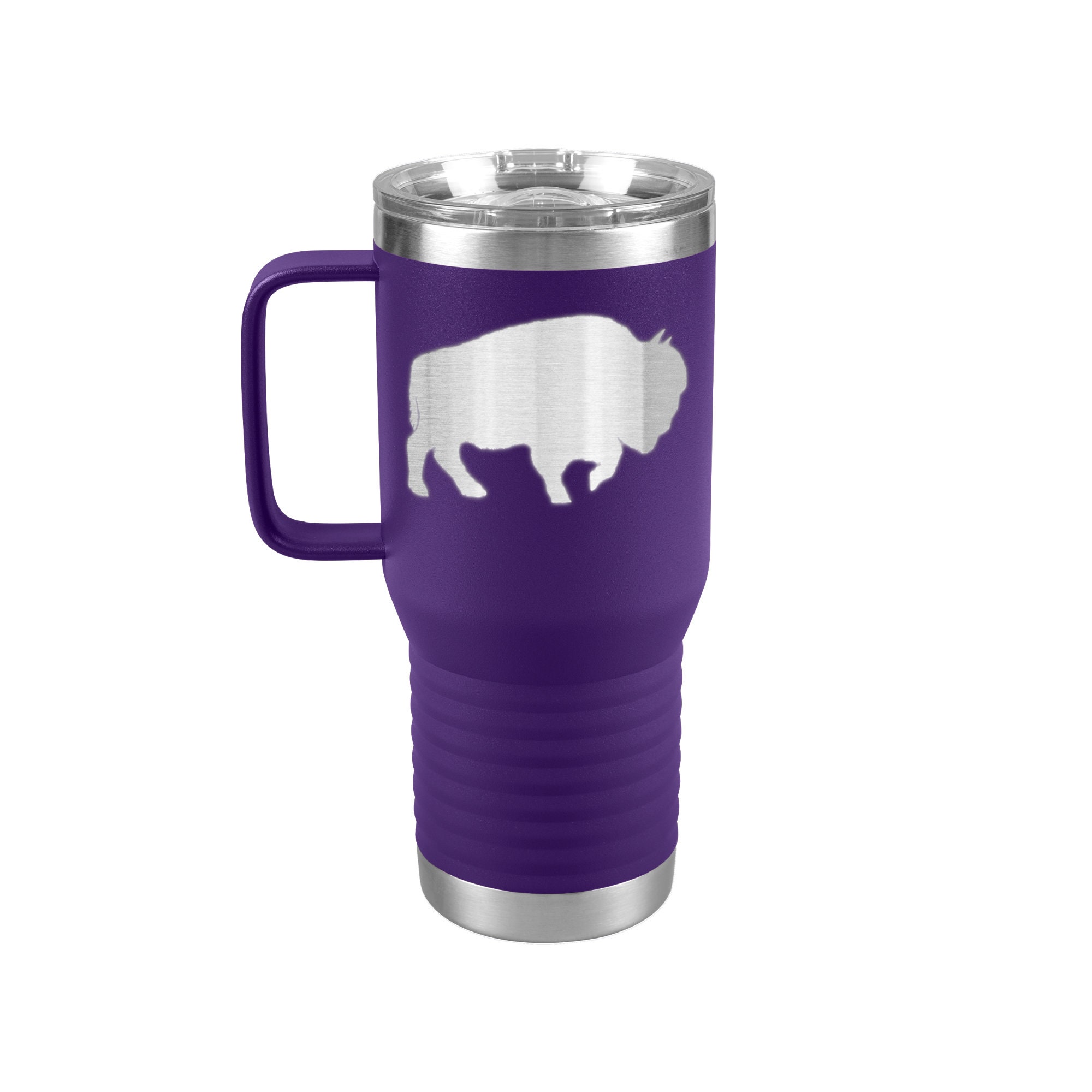 Buffalo Bison Large Travel Tumbler with Handle Stainless Steel Etsy