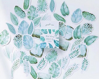 leaf stickers etsy