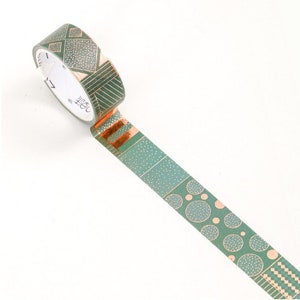 Groene washi tape met goud foil. 1001 nachten washi tape,  Arabian nights washi tape, oosterse washi