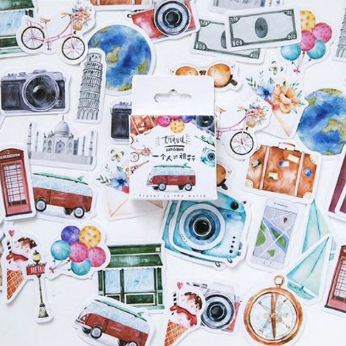 Travel Stickers Suitcase Stickers Camper Stickers Journal Etsy