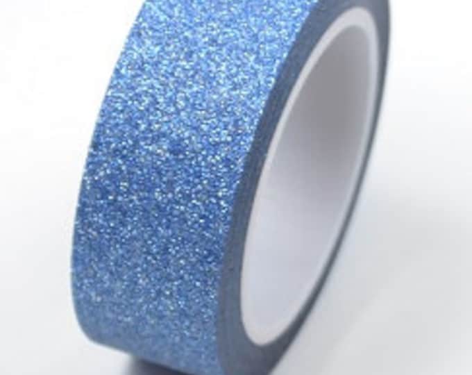 Blauwer glitter tape