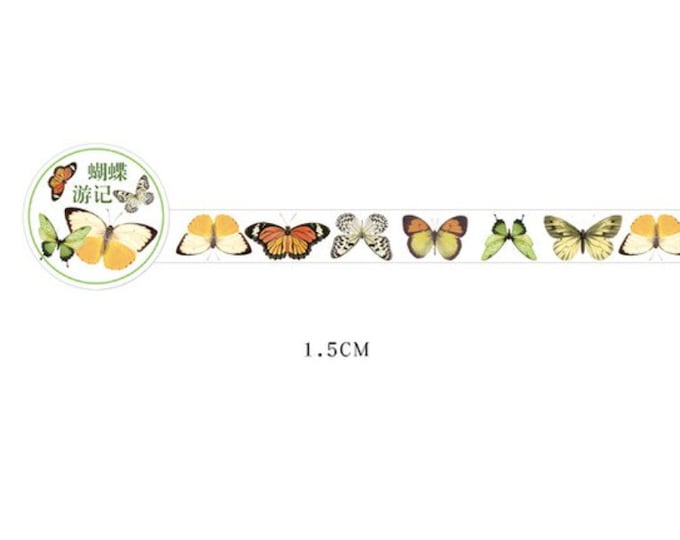 Plastic tape met vlinders