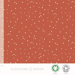 Organic jersey fabric with dots. Elvelyckan Ginger spots, organic cotton
