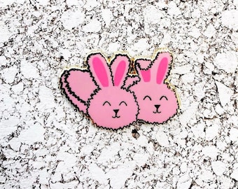 Bunny slippers emaille pin