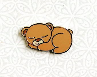 Sleeping bear enamel pin