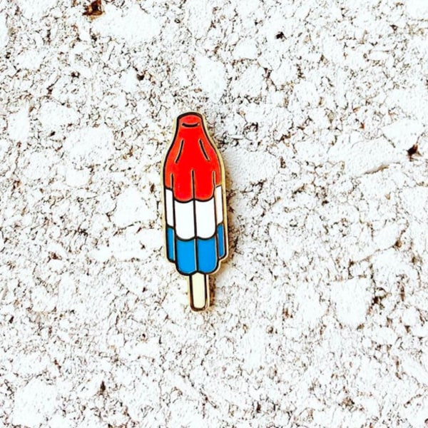 Rocket popsicle enamel pin