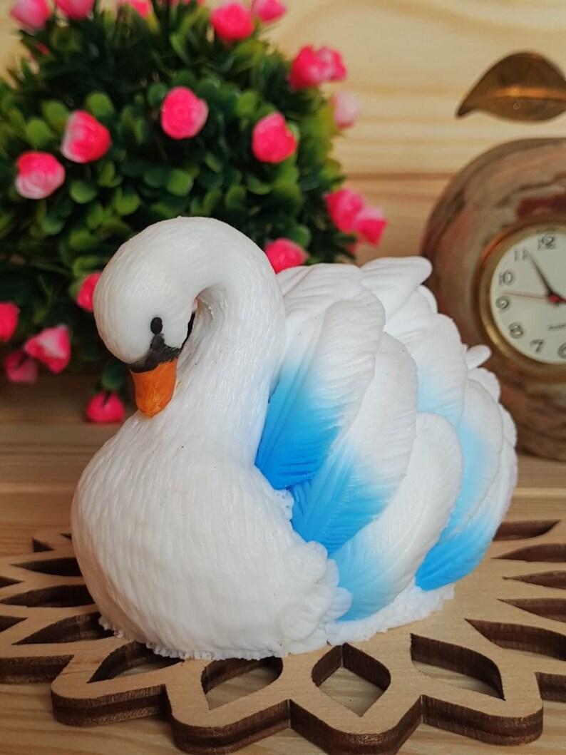 Молд лебедь 3д