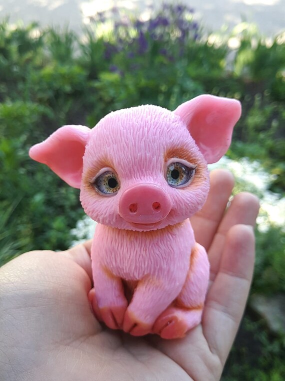 3D Silicone Mold Pretty Pig for Soap Candle Gypsum Etsy