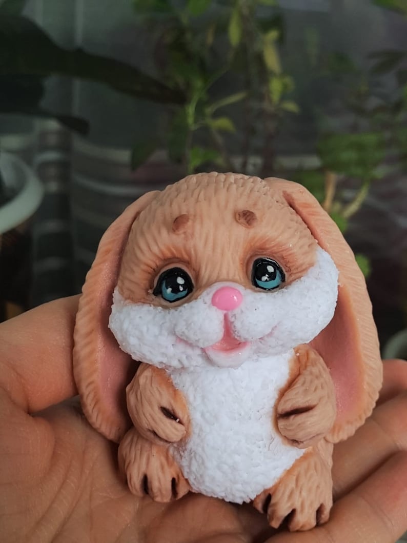 Rabbit mold gypsum candle chocolate SILICONE MOLDS 3D silicone mold Rabbit for soap kawaii mold