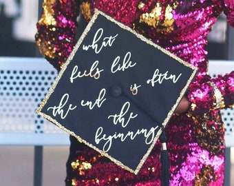 Graduation Cap Decal Graduation Cap Decoration She Believed Etsy